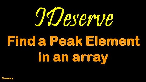Find a peak element in an array