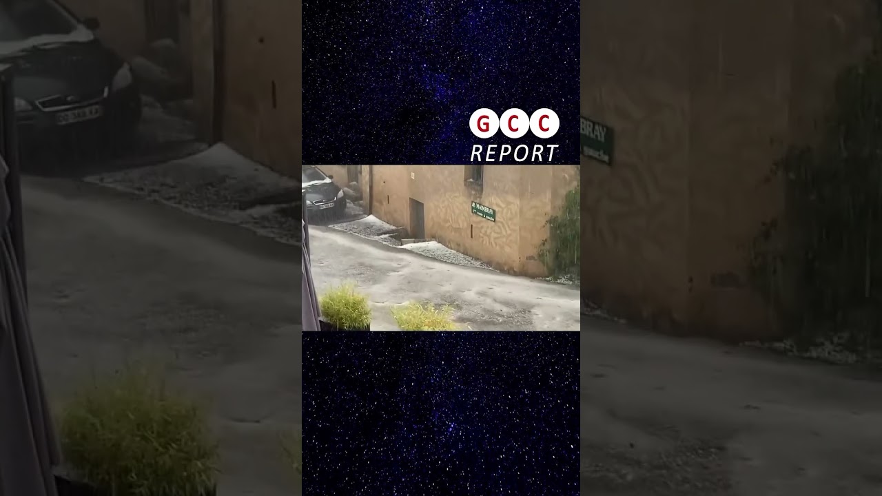 🇫🇷 Hail rivers in the commune of Sury-en-Vaux (Cher, France, July 23, 2025)🌨 