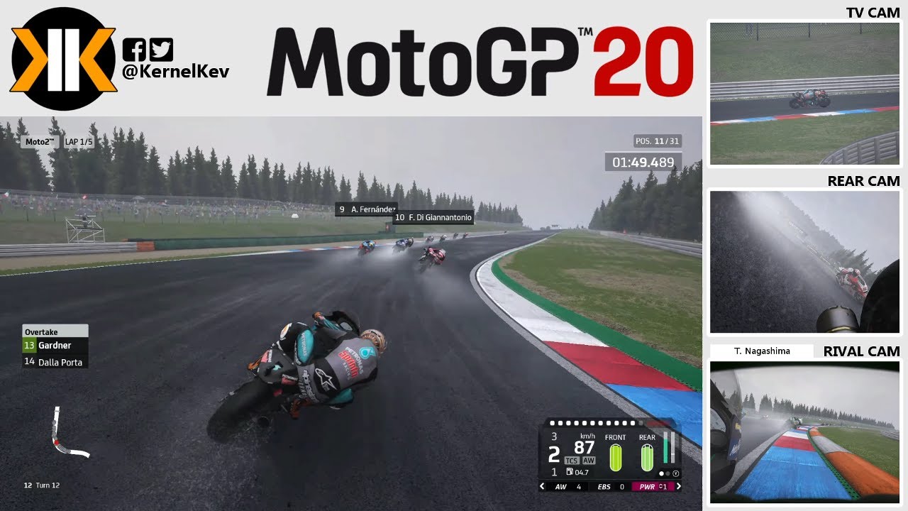 MotoGP 20 | Career Pt 31: Starting 18th in the wet at Brno! - YouTube