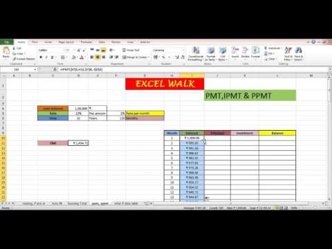 PMT, PPMT, IPMT in Excel | Asha Chawla