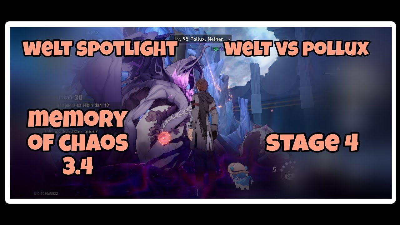 Welt Spotlight || Memory of Chaos 3.2 stage 4 phase 1 || Honkai Star Rail