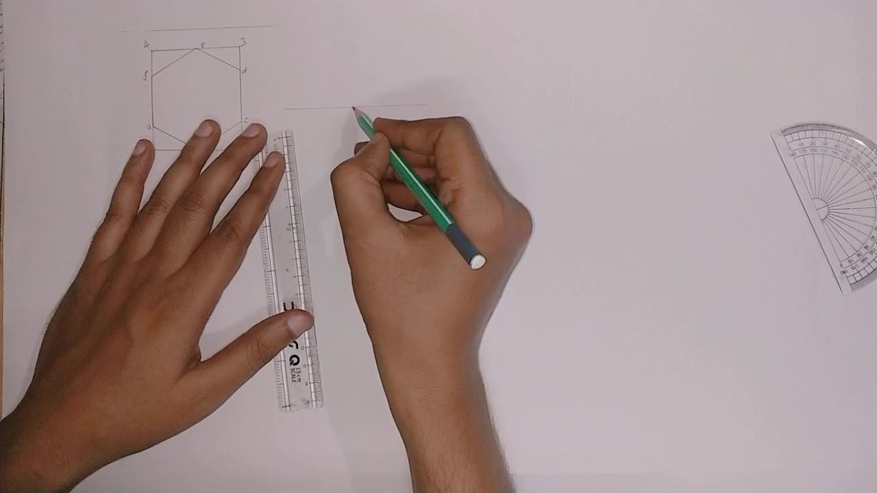 Isometric view of Hexagonal Plate (part 1) - YouTube