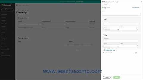 QuickBooks Online Tutorial Adding, Editing, and Inactivating Custom Sales Tax Rates Intuit Training