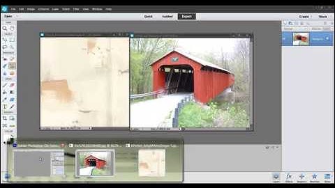 Blending an Image into the Background with the Pattern Stamp in Photoshop or PSE