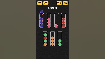 Ball Sort Puzzle Level 15 Walkthrough [17 Moves!]