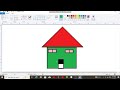 How to draw a simple house in computer using Ms Paint | House Drawing
