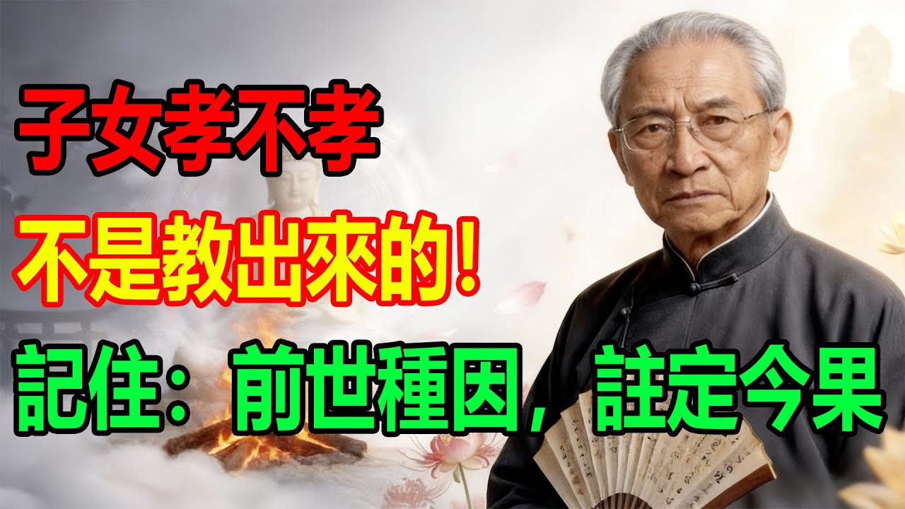 子女孝不孝，不是教出來的！記住：前世種因，註定今果