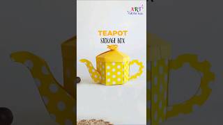 How to Make a Teapot-Shaped Storage Box from Paper #shorts #viral #craft #homedecor