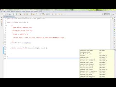 TAMIL CTRL SHIFT L ECLIPSE SHORT CUT KEY DEMO