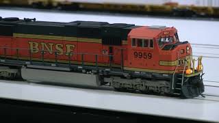 Custom Weathered Kato SD70MAC BNSF #9959 DCC Sound LED Lighting