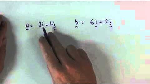 Vectors   How to determine parallel vectors