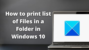 How to print list of Files in a Folder in Windows 11