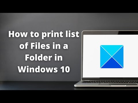 Video: How To Print A List Of Files