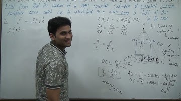 Prove that the radius of the right circular cylinder of greatest curved surface area which can be in