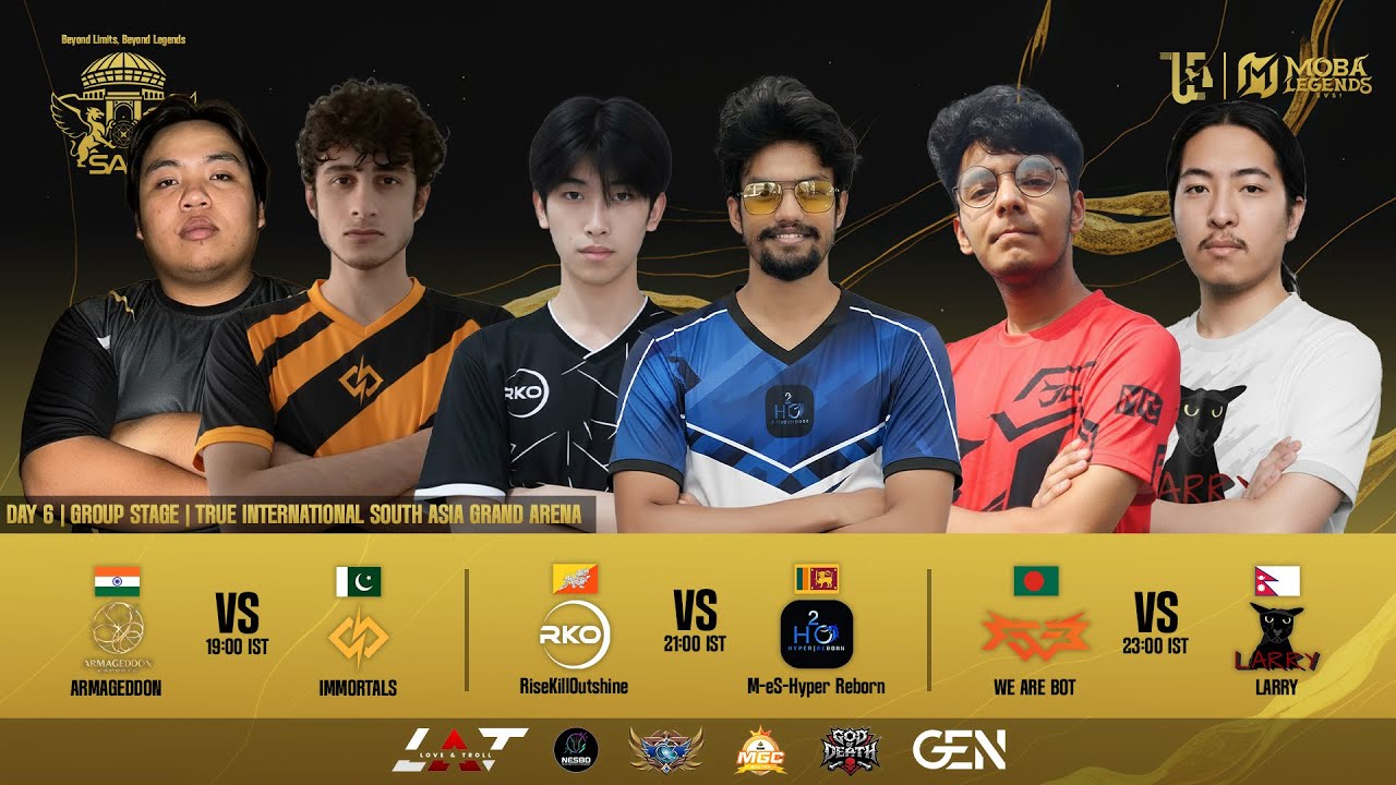 GROUP STAGE | DAY 6 |  TRUE INTERNATIONAL : SOUTH ASIA GRAND ARENA || MOBA5V5 Tournament