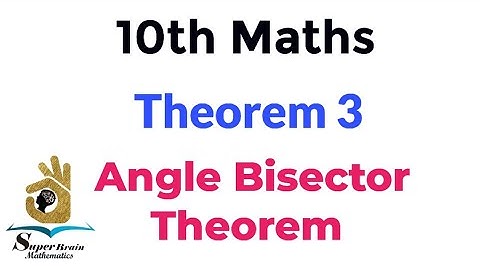 10th maths Angle Bisector Theorem | Class 10 Maths angle bisector  theorem |Super Brain Mathematics