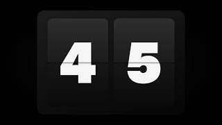 0:45 Flip Clock Timer | Retro Split-Flap Countdown | Silent, No Music