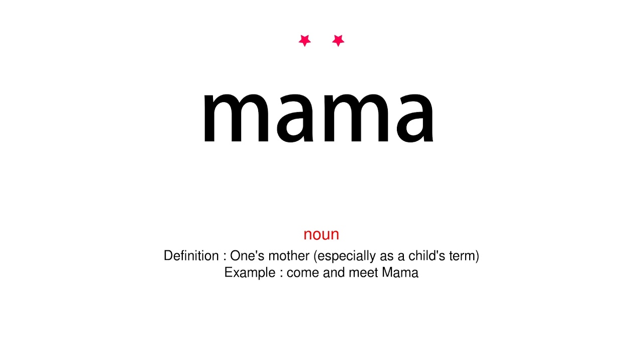 How To Pronounce Mama Vocab Today YouTube