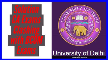 Solution for CA Exams Clashing with BCOM Exams| Don
