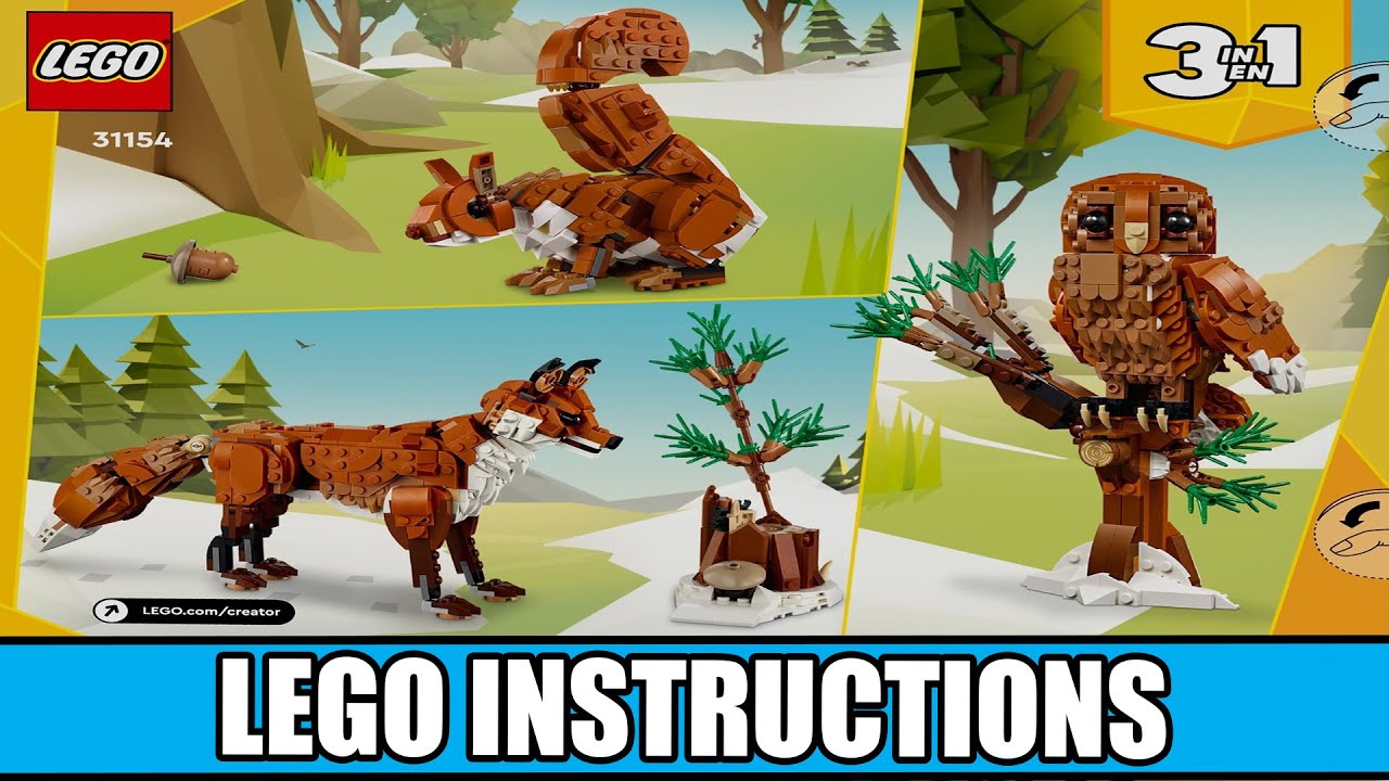 Creator - 3 in 1 - Forest Animals: Red Fox LEGO instructions