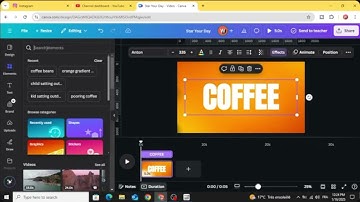 Coffee Motion Graphics Tutorial | Canva Animation Tutorial for Beginners.