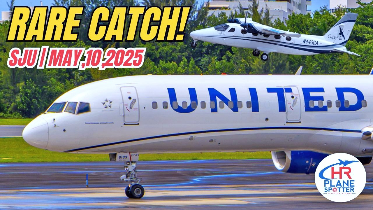 United B757 Surprise Arrival! + Cape Air Tecnams at San Juan, Puerto Rico