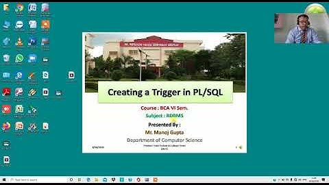 Online class on PL/SQL by manoj gupta PPTC Rewa