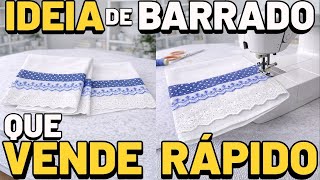 Barrado Em Tecido Com Retalhos Para Pano De Prato Fácil De Fazer E Vende Rápido