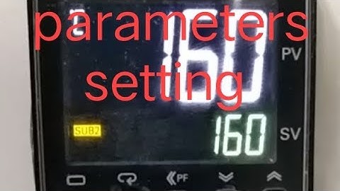 Omron e5cc parameters setting .