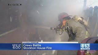 Crews Battle Stockton House Fire