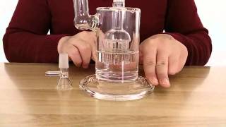 10 Arms perculator Glass Bongs Glass Waterpipes with 14.5mm glass bowl