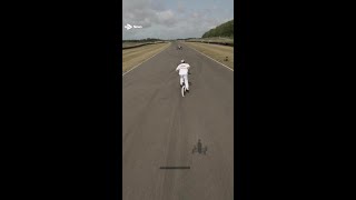 BMX rider jumps over F1 car in his scariest stunt ever #F1 #Scotland #News