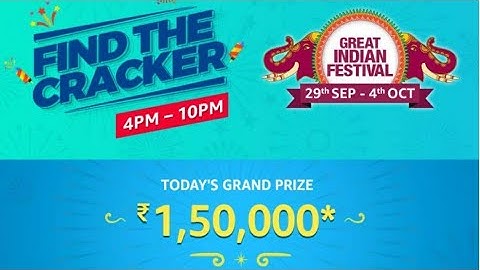 Amazon Quiz Find The Cracker | Solve And Win 1,50000 | 20 September 2019