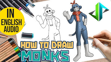 [DRAWPEDIA] HOW TO DRAW MONKS SKIN from FORTNITE - STEP BY STEP DRAWING TUTORIAL