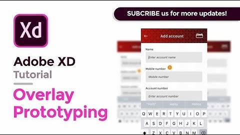 Adobe XD - How to use overlay tool in prototyping Tutorial