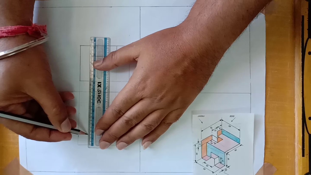Third angle orthographic projection in Punjabi YouTube
