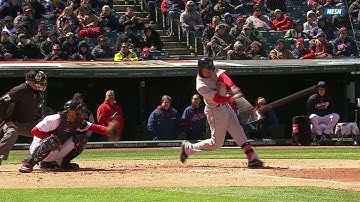 BOS@CLE: Betts smacks a two-run shot to left field