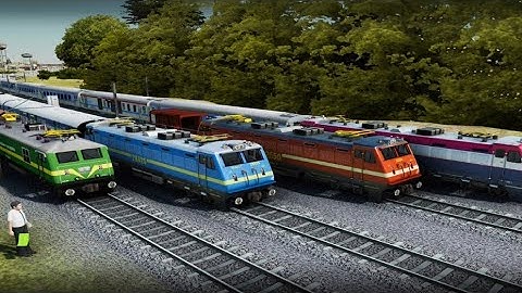 TRAINS CROSSING RUSH IN RAILWAY STATION | BUMPY RAILROAD TREN GAME | Train Simulator |
