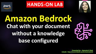Hands on lab - Amazon Bedrock - Chat with your document