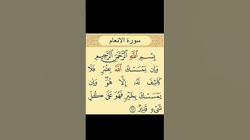 سورة الانعام  . الاية 17   . القرآن الكريم .عبد الرحمن السديس