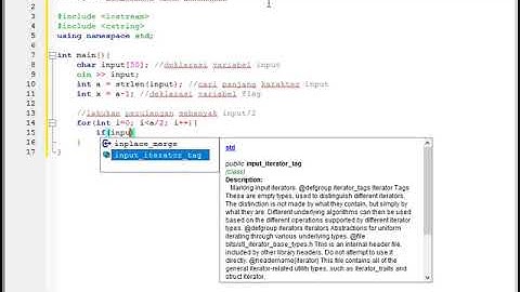Pengecekan Kata Palindrom C++