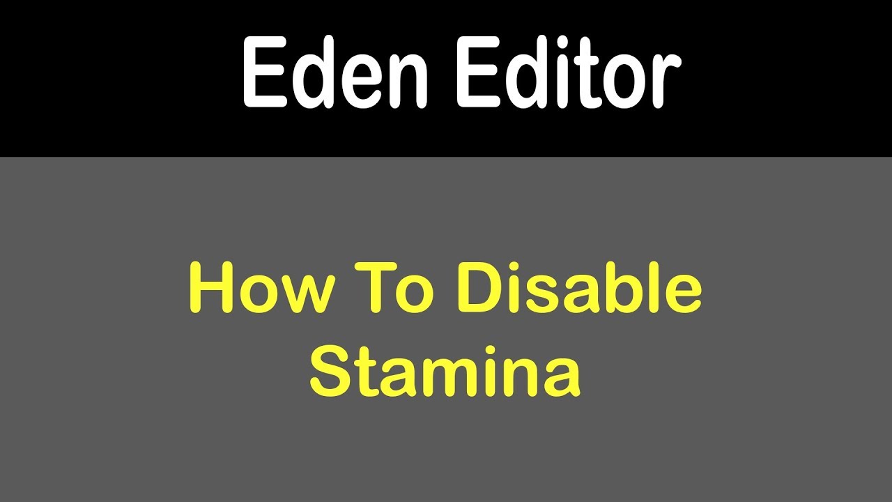 arma 3 eden diisable stamina