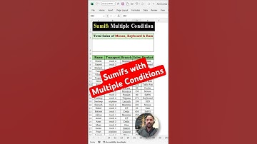Sumifs with Multiple Conditions | Sumifs with Multiple Criteria | Sumifs Formula | #shorts #ytshorts
