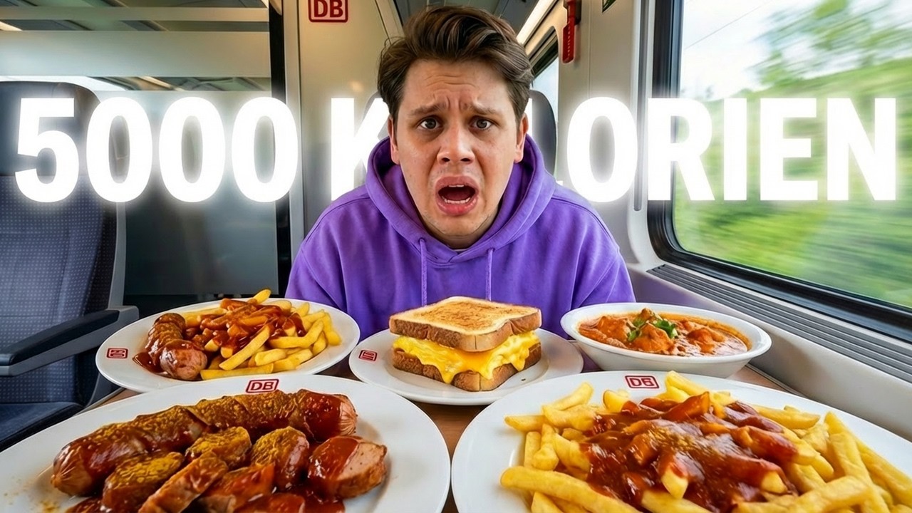 Schaffe ich 5000 KALORIEN IN DER DEUTSCHEN BAHN in unter 6H?🚄