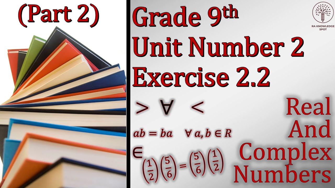 Grade 9, Maths, Chapter # 2, Real and Complex Numbers, Exercise 2.2 ...