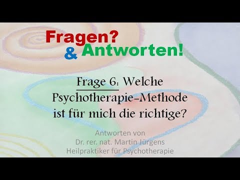New Frage 6: Welche Psychotherapie-Methode ist richtig für mich?