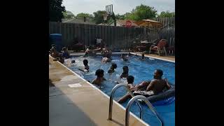 Youth pool party for mentor group