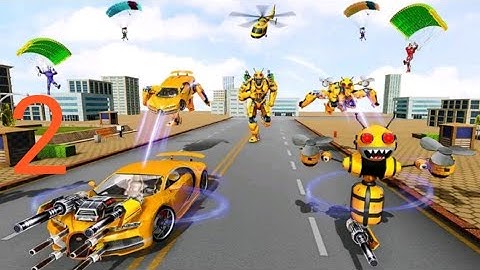 Bee Robot Car Transformation Game: Robot Car Games