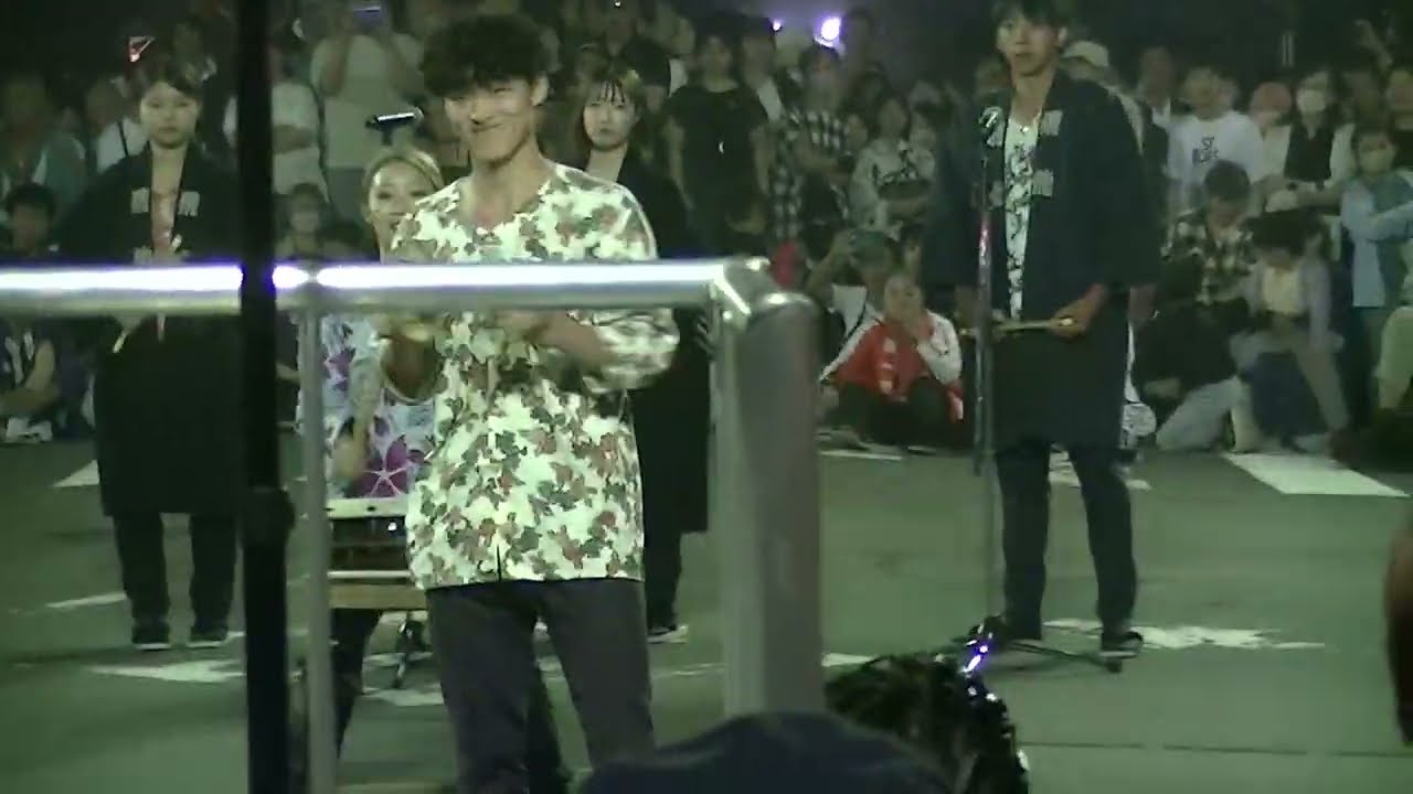 北海道3大祭り、根室金刀比羅神社大祭、夜の4祭典区、金棒、先太鼓の競演　」2025年（令和7年」8月9日）その1