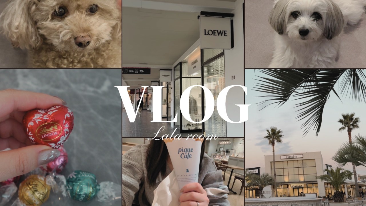【VLOG】可愛いが詰まった休日💛アウトレット購入品🛍️恵方巻きとバレンタインチョコ🍫